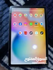  3 ايباد سامسونج تاب A6 لايت ذاكره 64/4 جهاز جداا جديد حرفيا لاصق بعده بي بل اطراف غراضه كامله مع كفر و