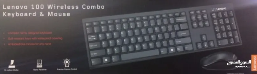  6 لوحة مفاتيح وماوس ويرلس من لينوفو LENOVO  WIRELESS COMBO MOUSE+KEYBOARD
