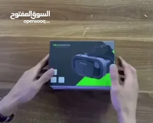  2 نظارات الواقع الافتراضي العملاقة ، صندوق من Google ، خوذة VR لهاتف 57 بوصة ، وحدة تحكم