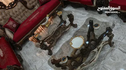  9 طقم كنب حفر مصري نظيف جدا