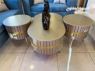  3 طقم طربيزات اجمل الموديلات الملوكية اقل الاسعار طاولة وسط طاولة شاشة اطقم طربيزات