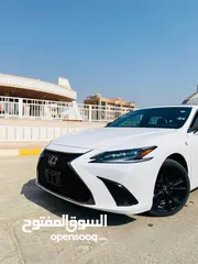  8 لكزس ابيض موديل 2022 موفصات ES300H  F Sprt بانزين + هايبرد