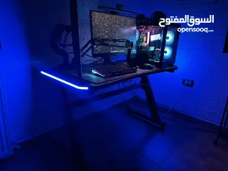  2 طوالة جيمنج باللون الاسود مع RGB