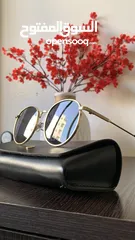  11 نظارة شمسية بإطار ذهبي وعدسات أسود عدسات UV400