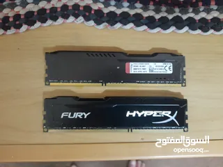  1 حبتين رام  Ram kingston fury ddr3 1600 8