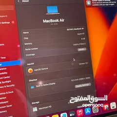  4 MacBook air 2020 M1 Chip بحالة ممتازة