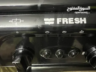  6 فرن بوتجاز Fresh امان كامل خمس عيون  شواية وفرن فوق وتحت لون مميز مقاس80