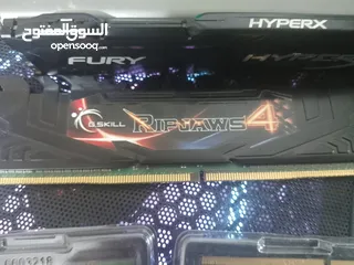  4 رامات ddr3  لابتوب و بي سي جيمينج و ddr4 بي سي  جيمينج التفاصيل الباقية بالوصف