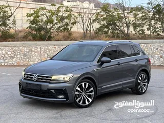  1 VW-Tiguan /R-line 2019 وكالة عمان/ سيرفس وكالةً تحت الضمان  Oman agency/ under warranty  New tyres