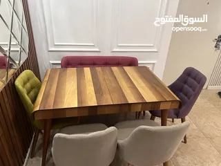  2 طاولة سفره / 6 مقاعد ممتازه