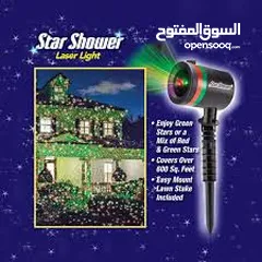  5 اضاءه ديكور   بعيدة المدي  داخل المنزل او خارجه او حديقه حبيبات مضيئه تسبح  على واجهة العماره او حائ