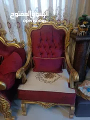  12 طقم كنب حفر خشب زان 9 مقاعد بحالة الوكالة للبيع