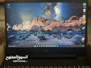  1 لابتوب hp victus جيمينج كرت شاشة rtx3050 ti بحالة ممتازه سعرر حرررق
