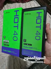  2 جهاز جديد Hot 40 رام 16 جيجا 256 مكفول سنة متوفر توصيل