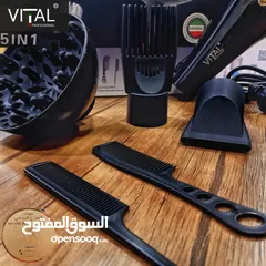  4 سشوار 5 في 1 ماركة vital فيتال الإيطالية 6000 واط مع راس ديفيوزر مجفف شعر سشوارات حامي بارد سرعات