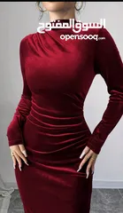  1 Elenzga Women Elegant Luxurious Velvet Asymmetric Ruffle Dress – Perfect for Glamorous Occasions