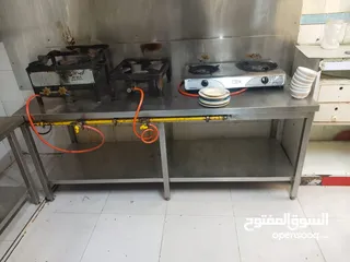  3 Stainlesss Steel Table and Sink for Coffee Shop