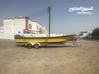  2 قارب مع عربانه (شوف الوصف)