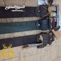  7 حزامات جلد طبيعي  صناعة مصرية  اصلي مكفول . ومتوفر صناعة تركية جميع القياسات متوفرة داخل معرضنا بوسط