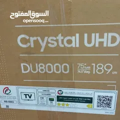  6 SAMSUNG 75" Crystal UHD 4K Smart TV D U 8 0 0 0