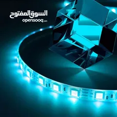  12 حبل إضاءة ليد متعدد الألوان مع جهاز تحكم عن بُعد بطول 10متر