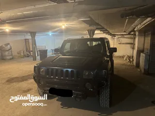  1 سياره همر H3 لون اسود موديل 2008 فحص كامل  فل كامل  3700cc ترخيص وتنازل منخفض مقسطه عالبنك او كاش