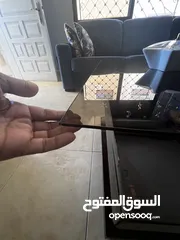  6 طاولة جلوس خشب سويد مع ازاز و 4ادراج