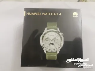  2 ساعة سمارت هواوي GT4 (46 مم) هيكل فضي و أسوار أخضر