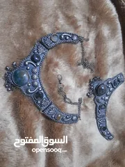  4 انتيك نوادر انتيكا تحف فضيات كردان قطعتين ملبس فضة