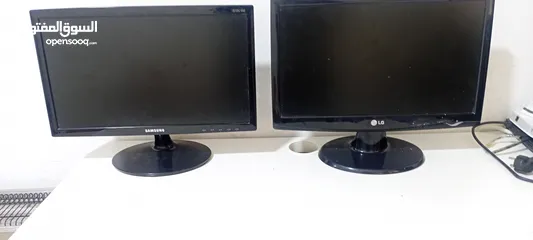  1 شاشه سامسونق 90hz وشاشه LG 60hz شاشات نضاف جدا كل وحده الها سعر اما الثنتين مع بعض