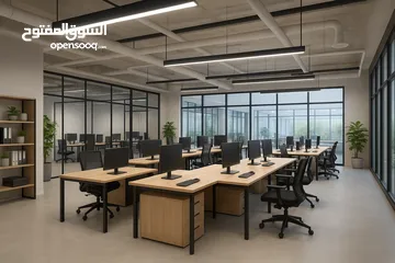  1 مكاتب للبيع مساحات مفتوحه