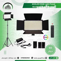  4 اضاءة تصوير مع شاحن وبطاريات عدد 2  LED-600 +800 LED Light Panel Bi-Color 3200-5600k Video Light