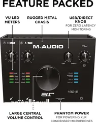  5 M-Audio AIR 192x6 USB C MIDI Audio Interface