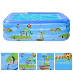  7 برك family funpool القابلة للنفخ بأحجام واشكال متعددة بتنفخها ب 5 دقايق خامات قوية وآمنة مع هدية