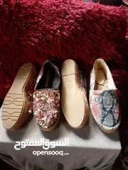  4 حذاء نسائي جلد طبيعي مقاس 41 صيني لون بيج (اف وايت)