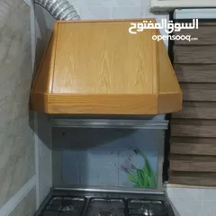  6 شفاط مطبخ ايطالي مع الغطاء الخشبي