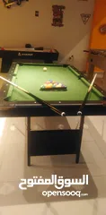  5 بلياردو خشب كامل قابل للطي جميله جدا 7 قدم