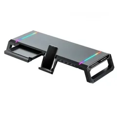  2 رف/حاملة لابتوب/شاشة RGB Laptop Desk Shelf