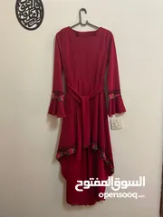  1 فستان احمر سهرة عرس حفلات