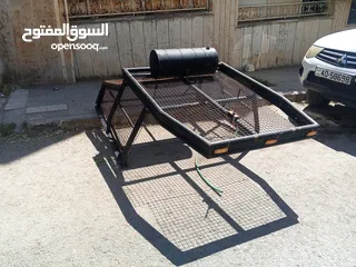  7 رول بار مع سلة وشبك (غرفة شبك) لبك اب ميتسوبيشي من موديل 2000 ولغاية 2006 بحالة الوكاله