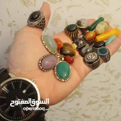  21 خواتم فضه ستاتي مطعمه بالاحجار