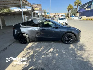  4 Tesla Model Y 2021 Long Range Dual Motor   B+جمرك جديد ، فحص كامل اوتوسكور