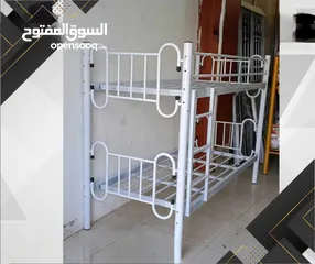  1 سرير طابقين حديد +فرشتين جديد استعمال اسبوع