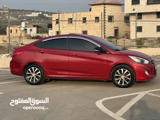  5 هونداي اكسنت /2014  فل فتحة سقف ديزل اتوماتيك 4 غيار كاملة الإضافات و المميزات