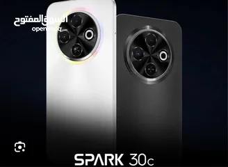 9 تلفون tecno spark30c , جديد غير مستخدم ابدًا بالكرتونه 128GB , 8GB(Ram )