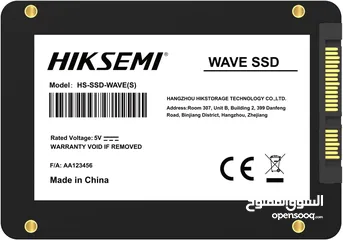  2 هارديسك داخلي سرعة عالية من هيكسيمي 128gb 256gb 512gb 1tb Speed 550MB Hiksemi SSD Wave S