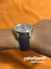  19 ساعة بولو رجالية B.H. Polo Club Matteo Multifunction Dark Blue Leather White Dial For Men