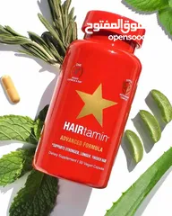  4 كبسولات hairtamin الامريكي الاصلي لتطويل وتثخين وايقاف تساقط الشعر