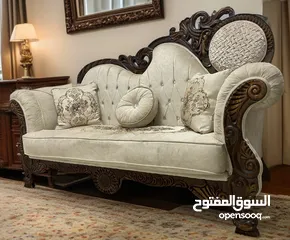  4 طقم كنب مصري خشب زان