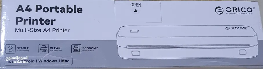  4 طابعة حرارية لا تحتاج حبر للطباعة نوع اوريكو orico A4 لاسلكية للبيع